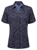 Picture of Looser Style Blouse - Navy/Lavender/Grey Print