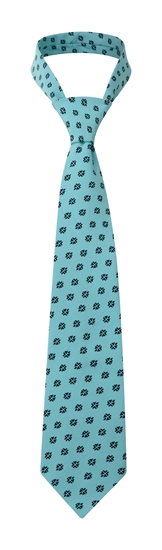 Picture of Print Tie - Light Blue/ Navy Fleur Print