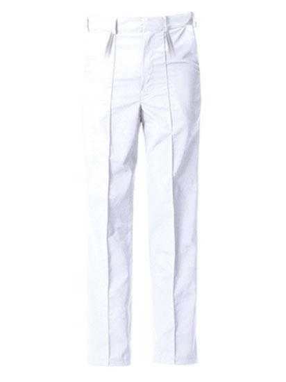 Picture of Food Trade Trouser with Half Elasticated Waistband No Pocket (245gsm) - Super White