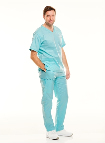 Picture of Spirit Men's V-neck Scrub Tunic - Wave