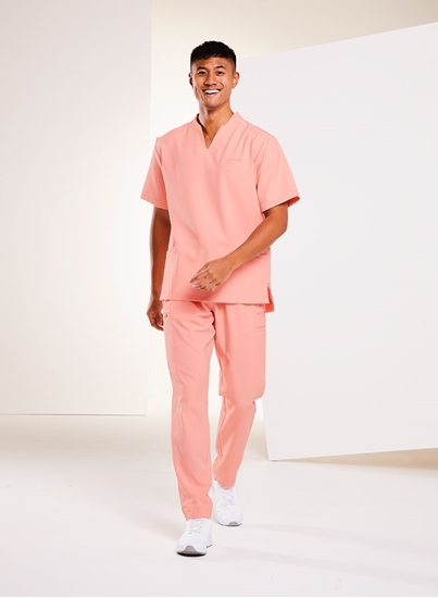 Picture of Mode Male Notch Neck Scrub Tunic - Reef