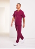 Picture of Mode Male Notch Neck Scrub Tunic - Garnet