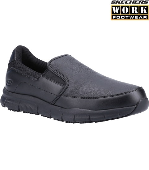 Picture of Skechers Men's Nampa Slip-on Shoe - Black