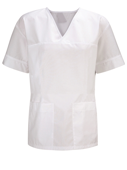 Picture of Unisex Smart Scrub Tunic - White/White