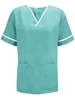 Picture of Unisex Smart Scrub Tunic - Eau De Nil/White 