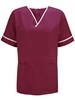 Picture of Unisex Smart Scrub Tunic - Burgundy / White 