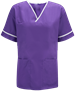 Picture of Unisex Smart Scrub Tunic - Purple/White 