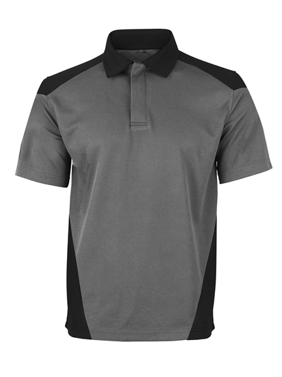 Picture of Unisex Contrast Poloshirt - Convoy Grey/Black