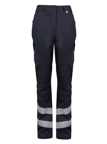 Picture of Stretch Female Reflective Tape Cargo Trouser - Blue Shadow