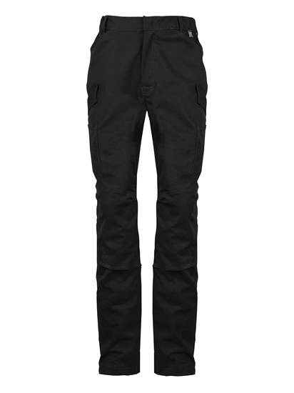 Picture of Stretch Male Kneepad Pocket Cargo Trousers - Black 