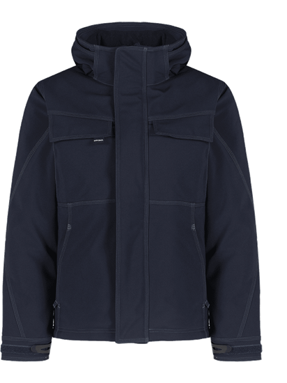 Picture of Quilted Hooded Softshell Jacket - Blue Shadow