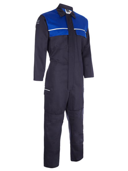 Picture of Gryzko FR Contrast Coverall - Blue Shadow/Royal