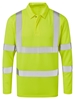 Picture of Industrial Launderable Hi-visibility Long sleeve Polo Shirt - Yellow