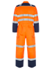 Picture of Gryzko Hi-vis Contrast Coverall - Hi Vis Orange and Navy