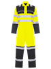 Picture of Gryzko Hi-vis Contrast Coverall - Hi Vis Yellow and Navy