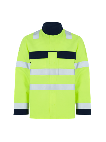 Picture of Gryzko Multi-Protect Jacket - Hi Vis Yellow/Navy