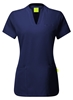 Zesti Mode Notch Neck Scrub Top - Eclipse