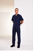 Male Mode Notch Neck Scrub Top - Eclipse