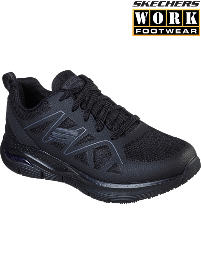 Picture of Skechers Men's Arch-Fit Work Trainers - Black