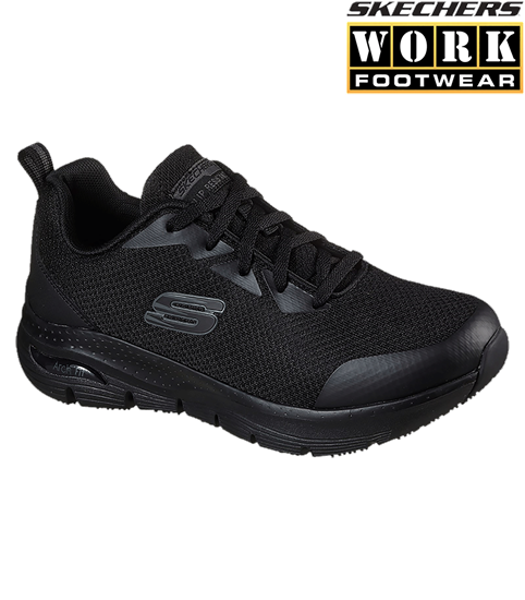 Picture of Skechers Female Arch Fit Work Trainer - Black