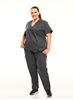 Picture of Spirit Women's Mock Wrap Scrub Tunic - Charcoal