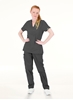 Picture of Spirit Female V-Neck Scrub Tunic - Charcoal