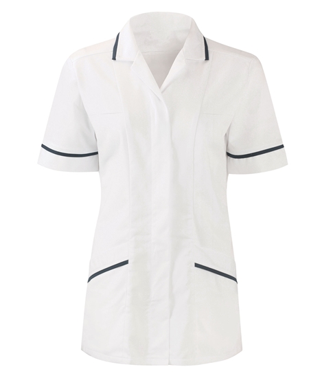 Picture of Female Therapy Tunic - White/Navy 