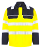 Picture of Gryzko® Hi-Vis Contrast Jacket - HV Yellow/Navy