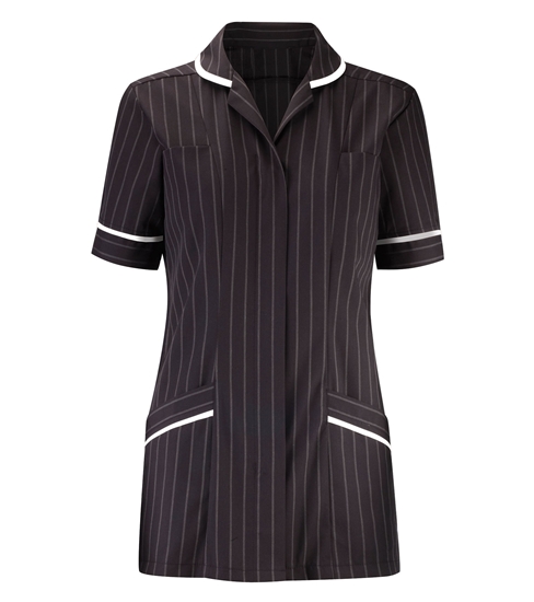 Picture of Professional Specialist Tunic - Charcoal Pinstripe/White 