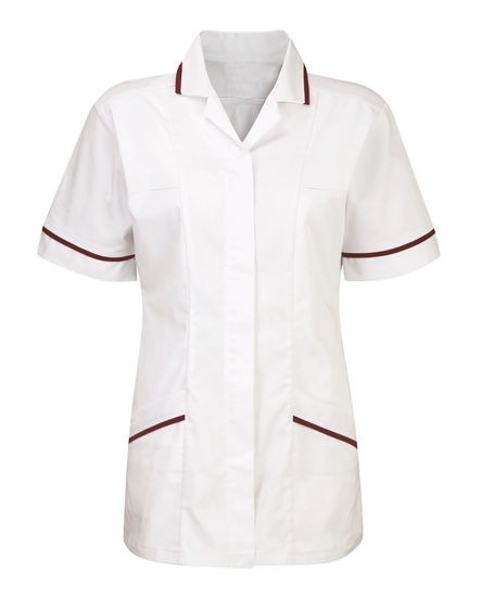 Picture of Therapy Tunic - White/Burgundy 