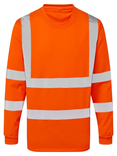 Picture of Industrial Launderable Hi-visbility Long Sleeve Sweatshirt - Orange