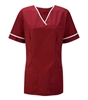 Picture of Female Smart Scrub Tunic - Burgundy/White 