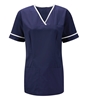 Picture of Female Smart Scrub Tunic - Navy/White 