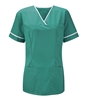 Picture of Female Smart Scrub Tunic - Jade/White 