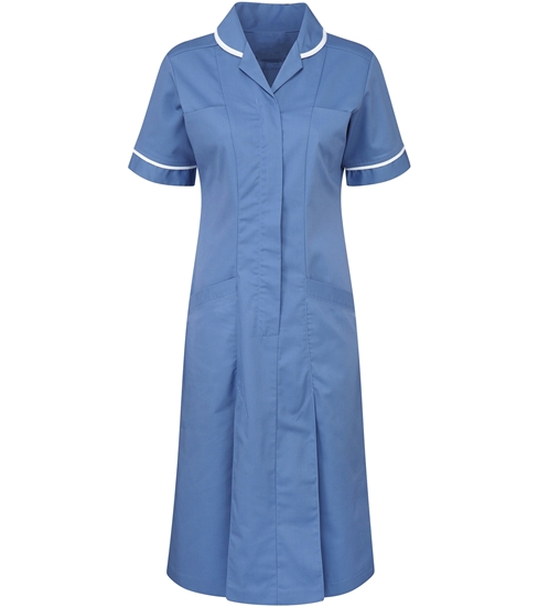 Picture of Plain Colour Dress - Hospital Blue/White 