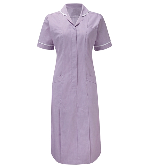 Picture of Fine Stripe Dress - Lilac/White 