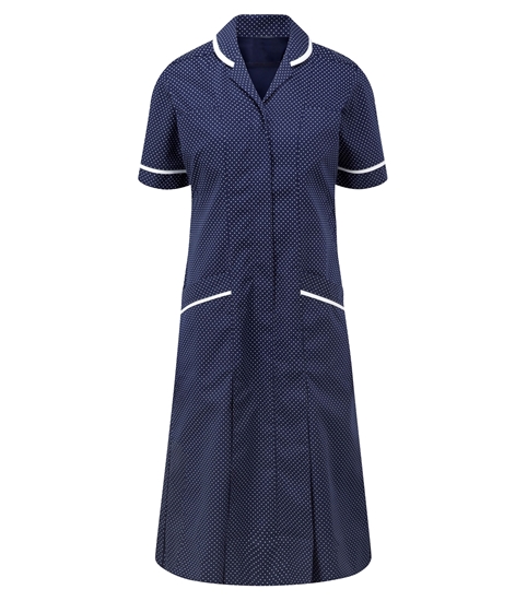 Picture of Professional Specialist Dress - Navy-White Spot/White 