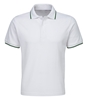 Picture of Single Tipped Polo Shirt - White/Bottle Green