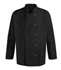 Picture of Unisex Long Sleeve Studded Chefs Jacket - Black