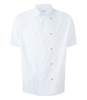 Picture of Unisex Short Sleeve Studded Chefs Jacket - White