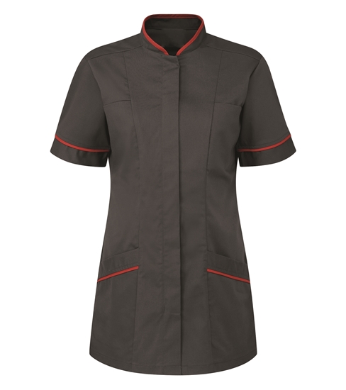 Picture of Professional Tunic - Charcoal/Red 