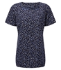 Picture of Looser Fit Square Neck Blouse - Navy/Lavender/Grey Darcey Print