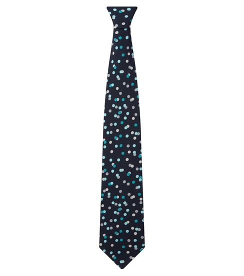 Picture of Print Tie - Navy/Teal Darcey Print