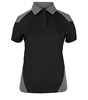 Picture of Female Contrast Poloshirt - Black/Convoy Grey