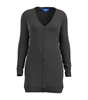 Picture of Female cotton/acrylic longline cardigan - Charcoal