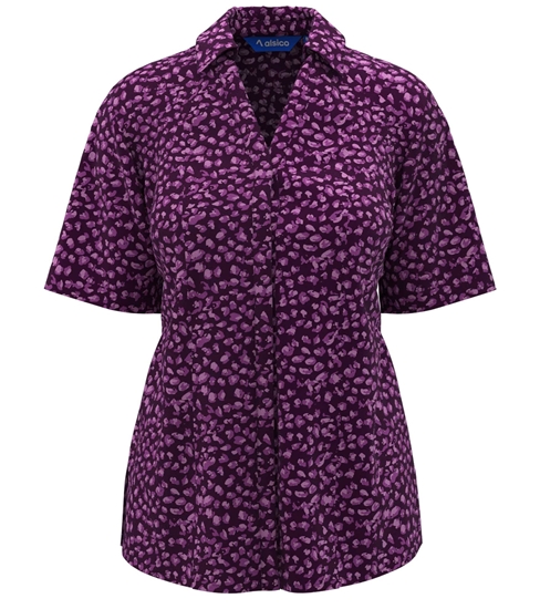 Picture of Semi Fitted Blouse - Lena / Plum