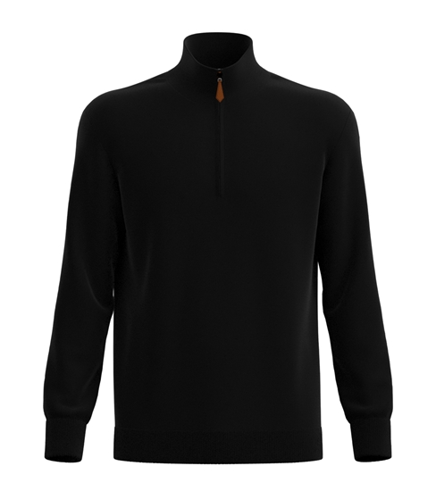 Picture of Unisex cotton/acrylic zip jumper - Black