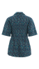 Picture of Semi Fitted Blouse - Navy/Aqua Chloe Print