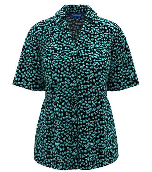 Picture of Semi Fitted Blouse - Lena / Teal