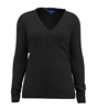 Picture of Female cotton/acrylic v-neck cardigan - Charcoal